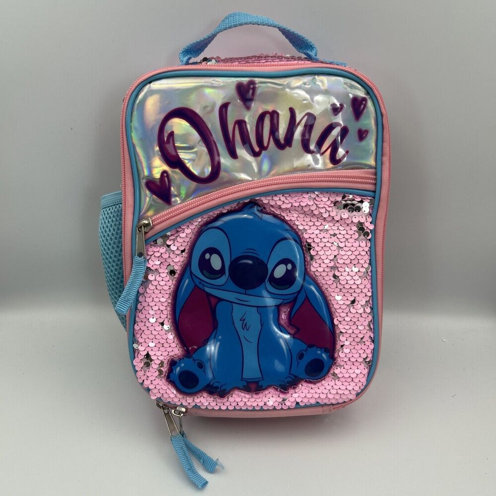 Disney Lilo & Stitch Ohana Sequined Lunch Bag